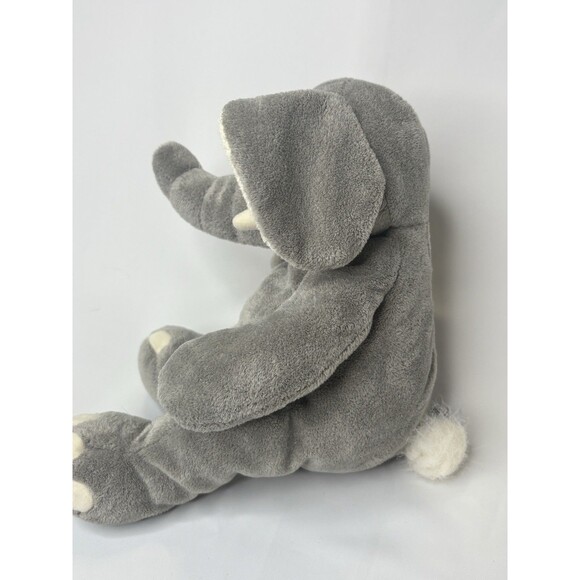 Elephant Plush Stuffed Animal gray Seated Elephant Beanie Bottom Cute Soft - Picture 2 of 6